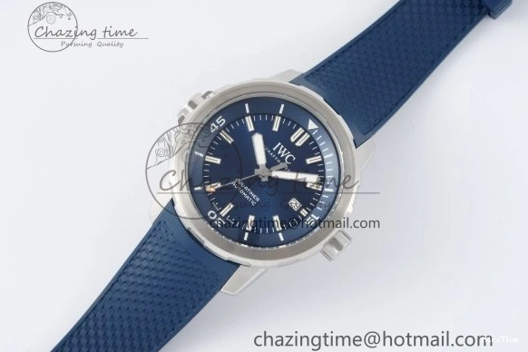 MIROTIME 0518 WellDesigned Aquatimer Automatic SS RSF 1:1 Best Edition Blue Dial on Blue Rubber Strap A 7057